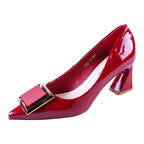 Damen elegante Pumps mit modischem Quadratverschluss R&B