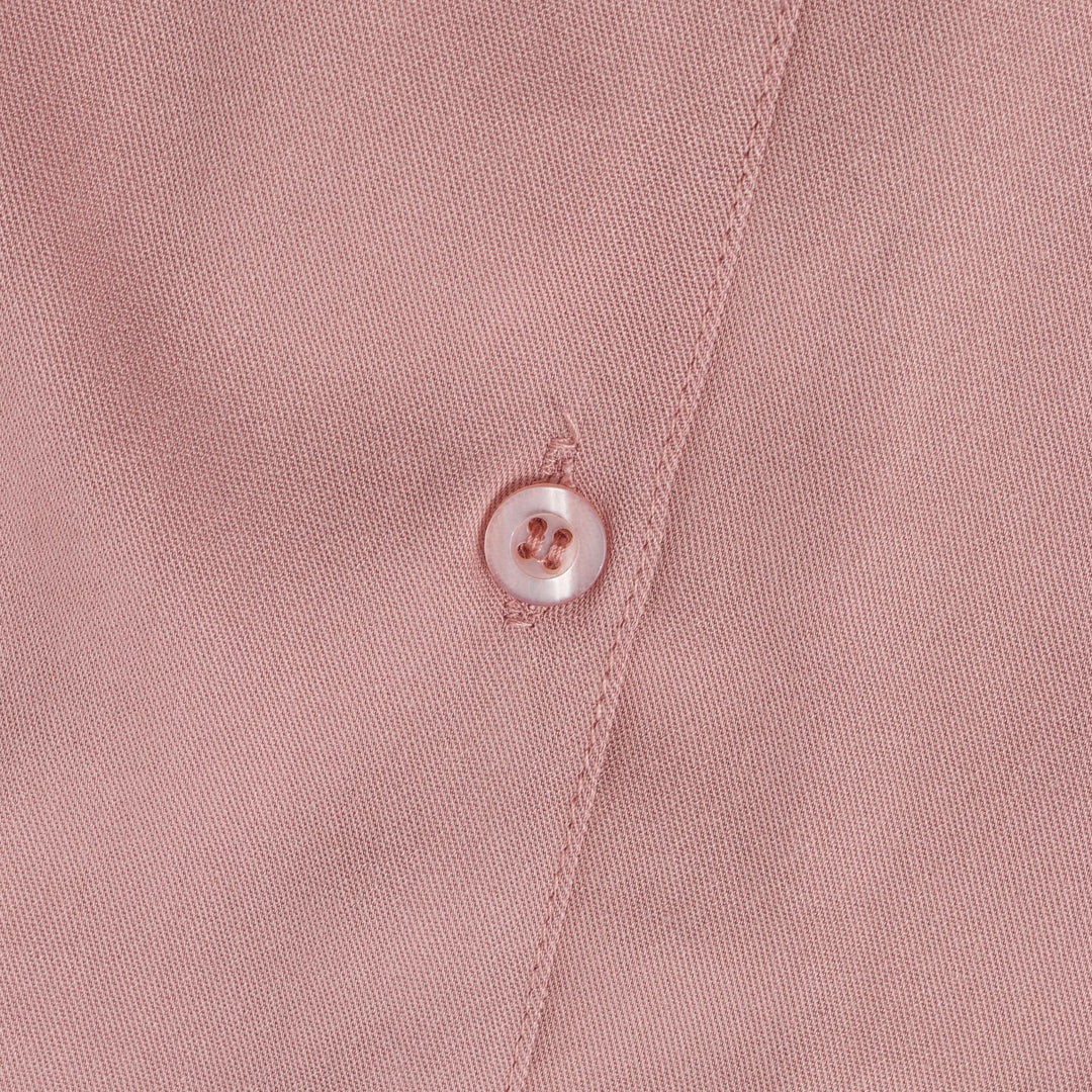 Damen Kurzarmhemd mit modernem Satin-Finish und klassischem Kragen R&B