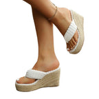 Damen Glamouröse Wedge-Pantoletten mit weich gepolsterter Sohle R&B