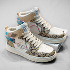 Damen Hohe Sneaker im urbanen Design mit auffälligem Print