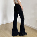 Damen Flared Jeans mit eleganter Blumenstickerei R&B