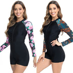 Damen Schwimmanzug mit eleganten Blumenärmel R&B