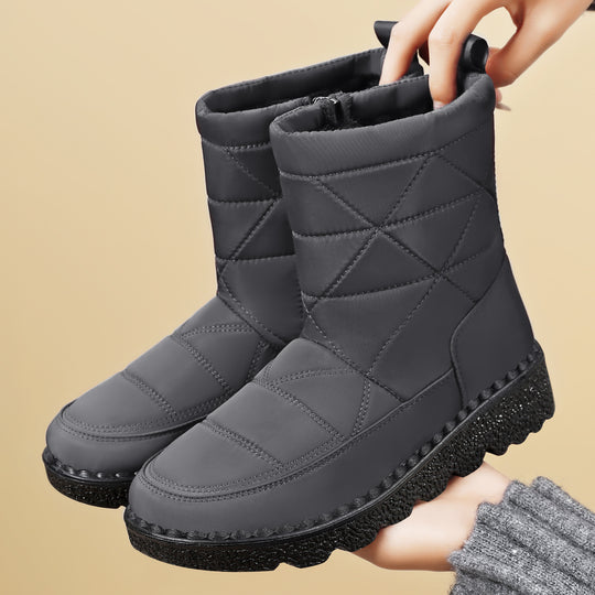Damen Komfortable Winterstiefel mit hohem Schaft und rutschfester Sohle R&B