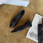 Damen Elegante spitze Ballerinas mit raffiniertem Falten-Design R&B