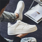 Damen Sportliche Sneakers mit atmungsaktivem Leder und rutschfester Laufsohle