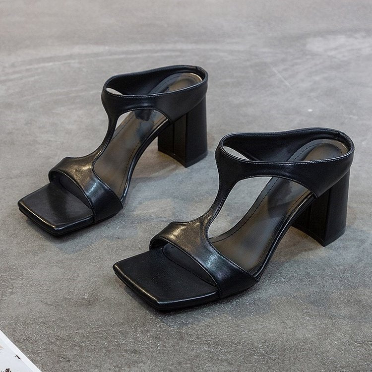 Damen elegante Plateau-Sandaletten mit geschwungenem Design R&B