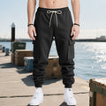 Herren Cargo-Jogginghose mit seitlichen Reißverschlusstaschen und elastischem Bund R&B
