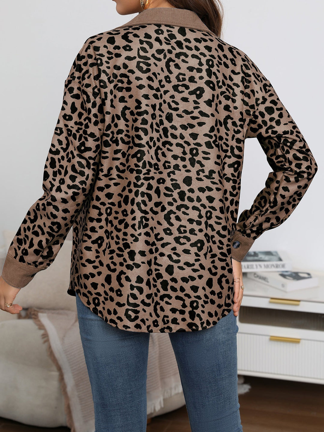 R&B | Of You Leopard Corduroy Shacket