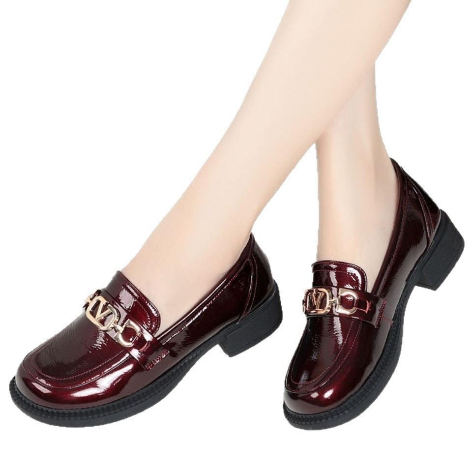 Damen Elegante und stilvolle Loafers mit Blockabsatz