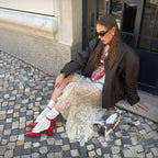 Damen Maxirock mit zartem Spitzendesign und verführerischem Schlitz R&B