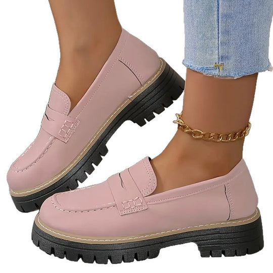 Damen bequeme Mokassins mit robustem Profil R&B