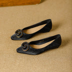 Damen Elegante Ballerinas mit luxuriösem Schmuckdetail