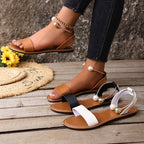 Damen Flache Sandalen mit modischem Schmuckdetail R&B