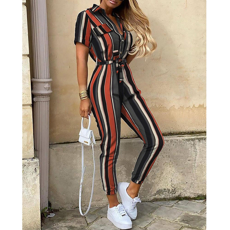 Damen Modischer Jumpsuit mit praktischen Taschen und tailliertem Schnitt R&B