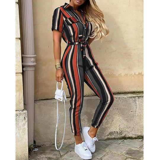 Damen Modischer Jumpsuit mit praktischen Taschen und tailliertem Schnitt R&B