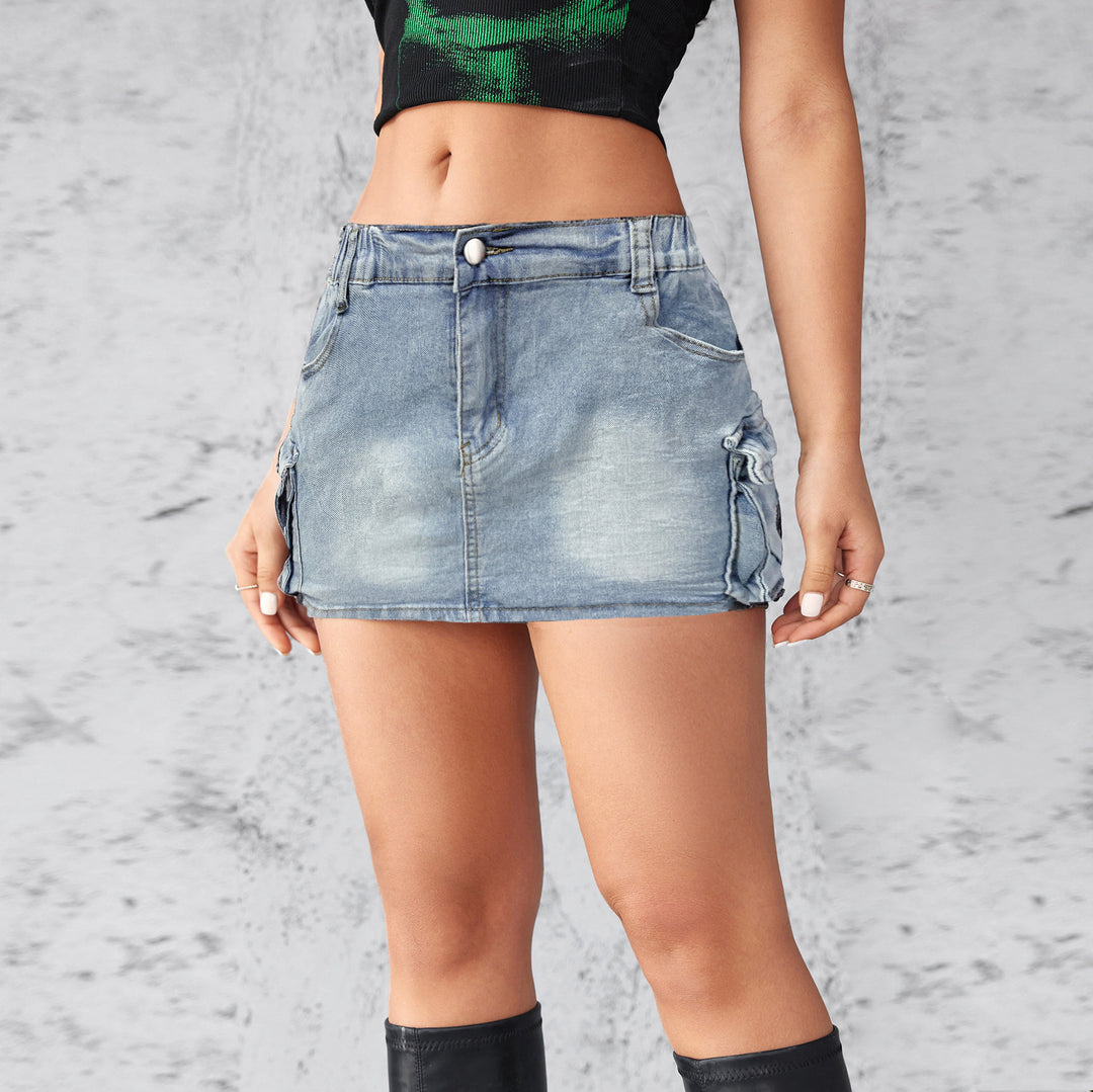 Damen Jeansrock mit praktischen Taschen und modischem Schnitt R&B