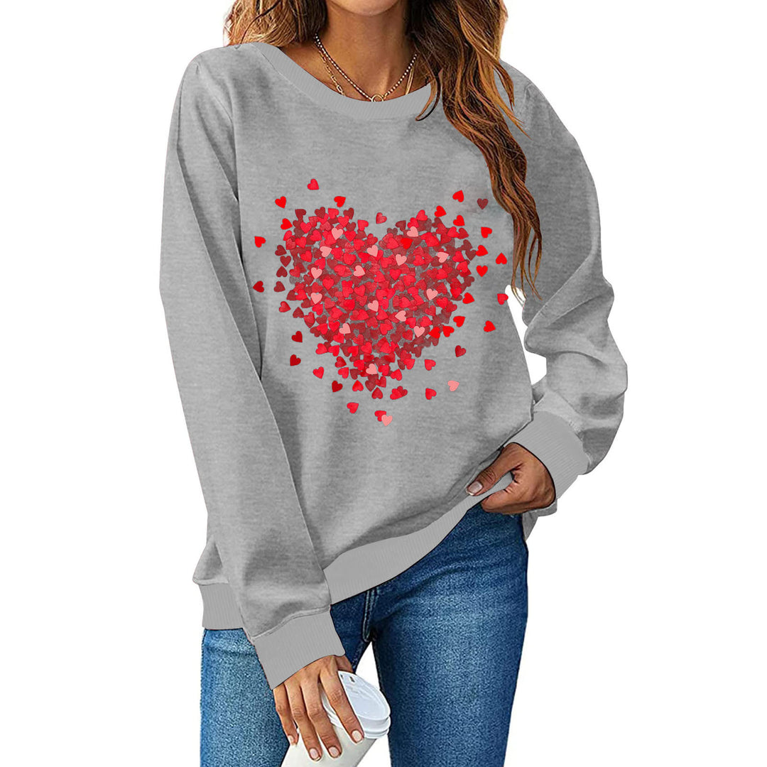 Damen Sweatshirt mit Herzmotiv und lässigem Schnitt R&B