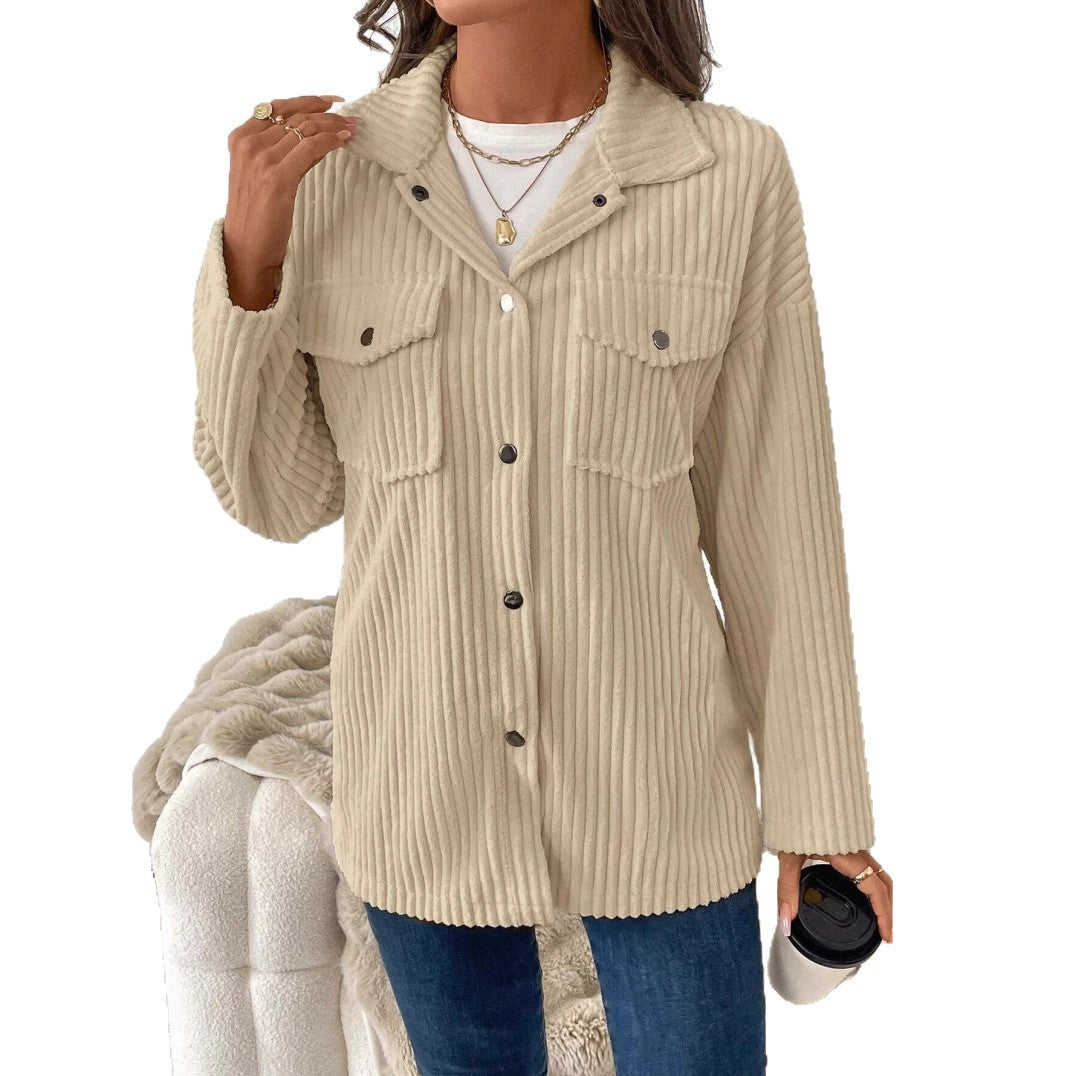Damen Oversize Kordjacke R&B