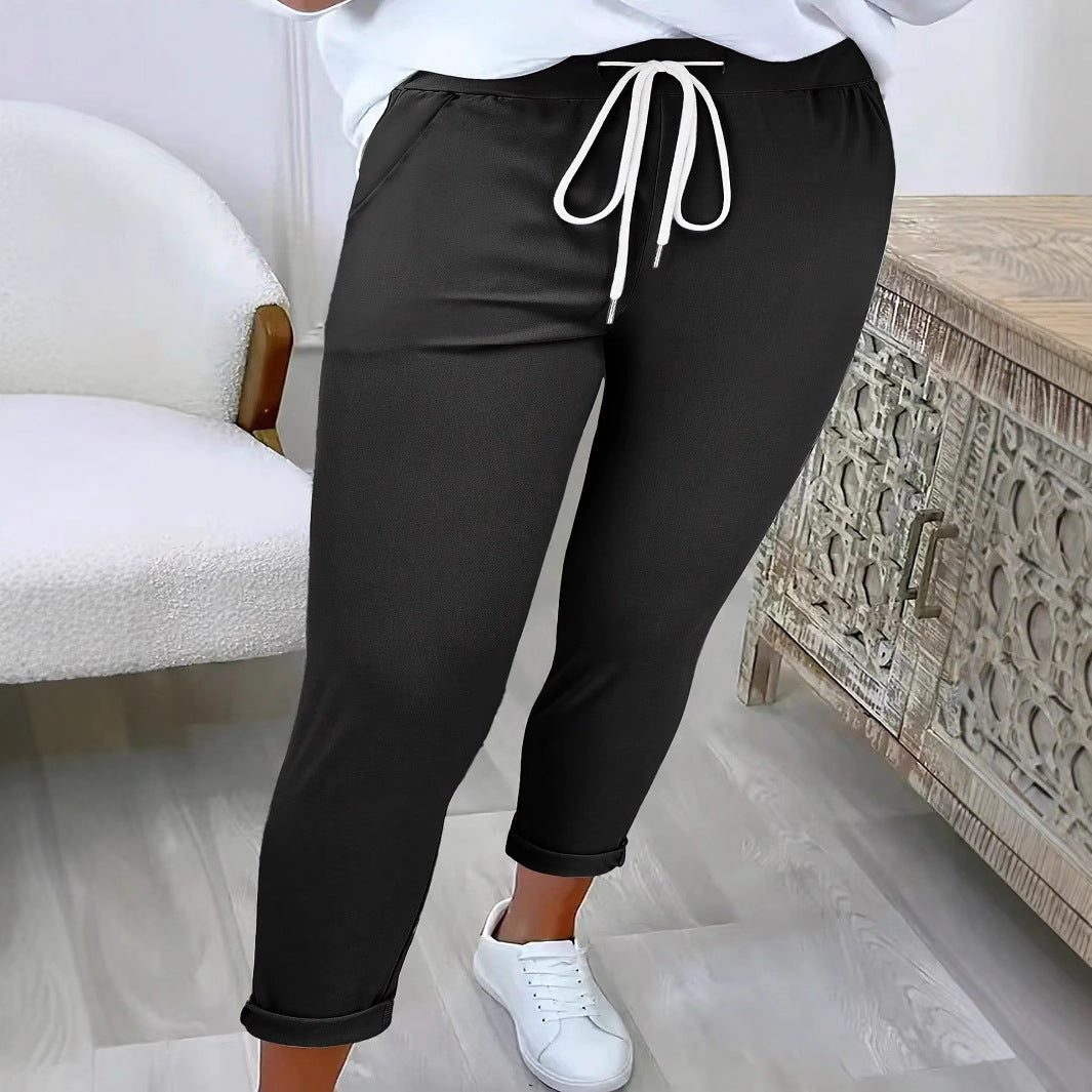 Damen Freizeithose mit elastischem Bund und Kordelzug R&B