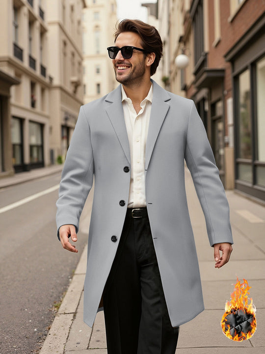 Herren eleganter doppelreihiger Mantel R&B