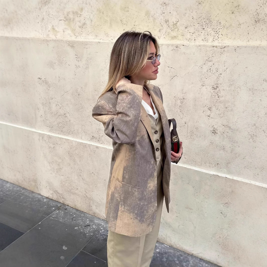 Damen Oversized Blazer mit einzigartigem Farbverlauf R&B