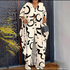 Damen Set aus kimonoartigem Oberteil und weitem Hosen R&B
