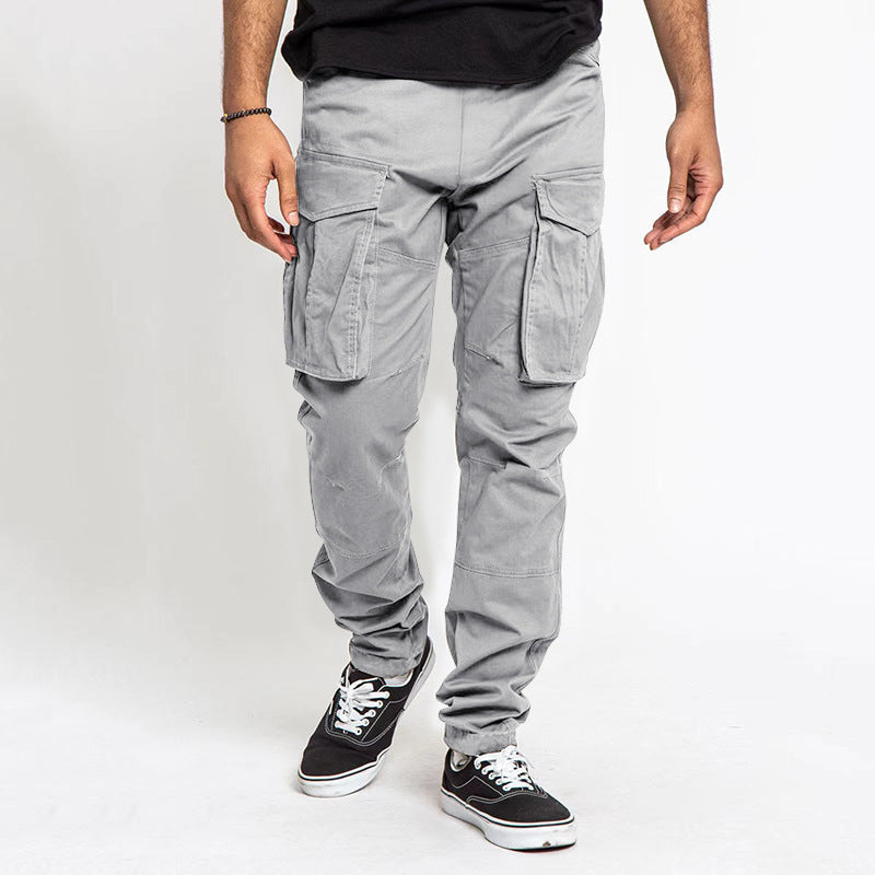 Herren modische Cargo-Hose mit multifunktionalen Taschen und elastischem Bund R&B
