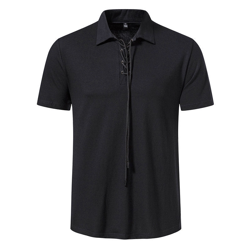Herren Polo-Shirt mit einzigartigem Schnürdesign R&B
