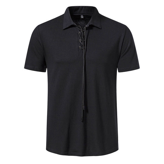 Herren Polo-Shirt mit einzigartigem Schnürdesign R&B