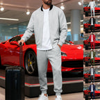 Herren nan sportlicher Freizeitanzug aus weicher Baumwollmischung mit Reißverschlussjacke und elastischer Jogginghose R&B