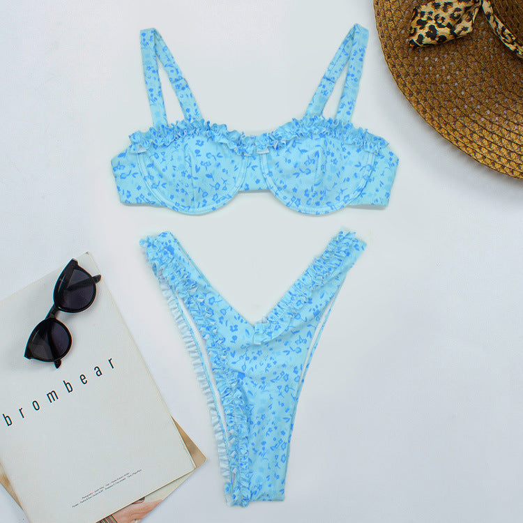 Damen Raffinierter Rüschen-Bikini R&B