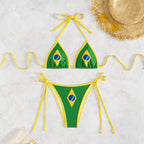 Damen Triangel-Bikini mit brasilianischem Motiv R&B