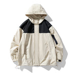 Herren funktionale Wetterjacke mit innovativem Kapuzen-Design und atmungsaktiven Einsätzen R&B