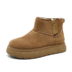 Damen modische Winterstiefeletten mit warmem Innenfutter und rutschfester Sohle R&B