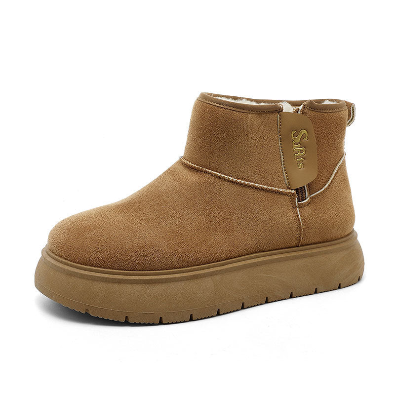 Damen modische Winterstiefeletten mit warmem Innenfutter und rutschfester Sohle R&B
