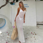 Damen Maxikleid mit elegantem Rücken-Ausschnitt R&B