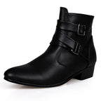 Damen modische Stiefeletten mit elegante Schnallen und strapazierfähigem Obermaterial