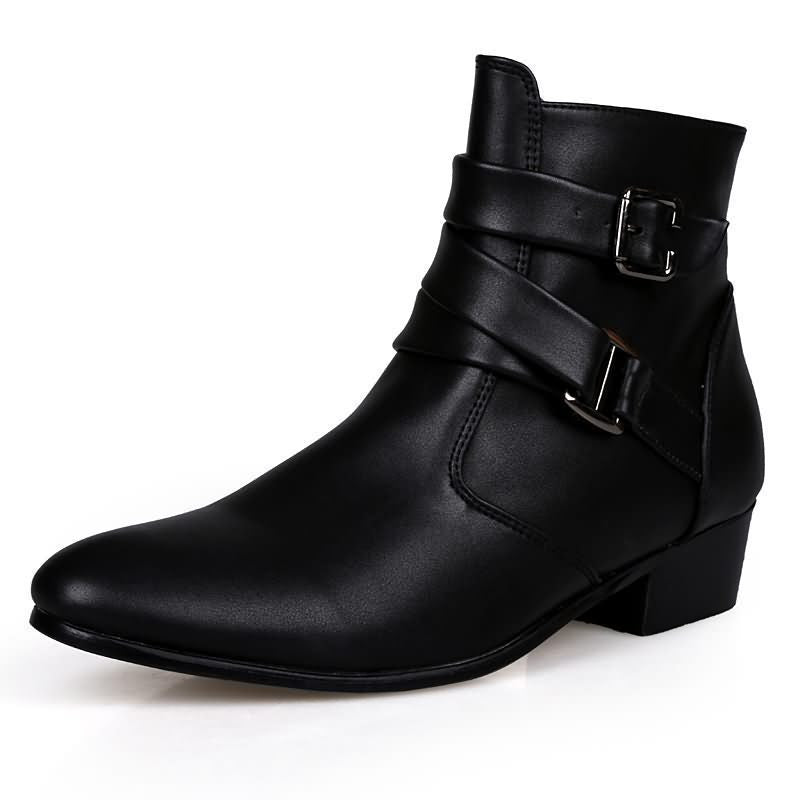 Damen modische Stiefeletten mit elegante Schnallen und strapazierfähigem Obermaterial