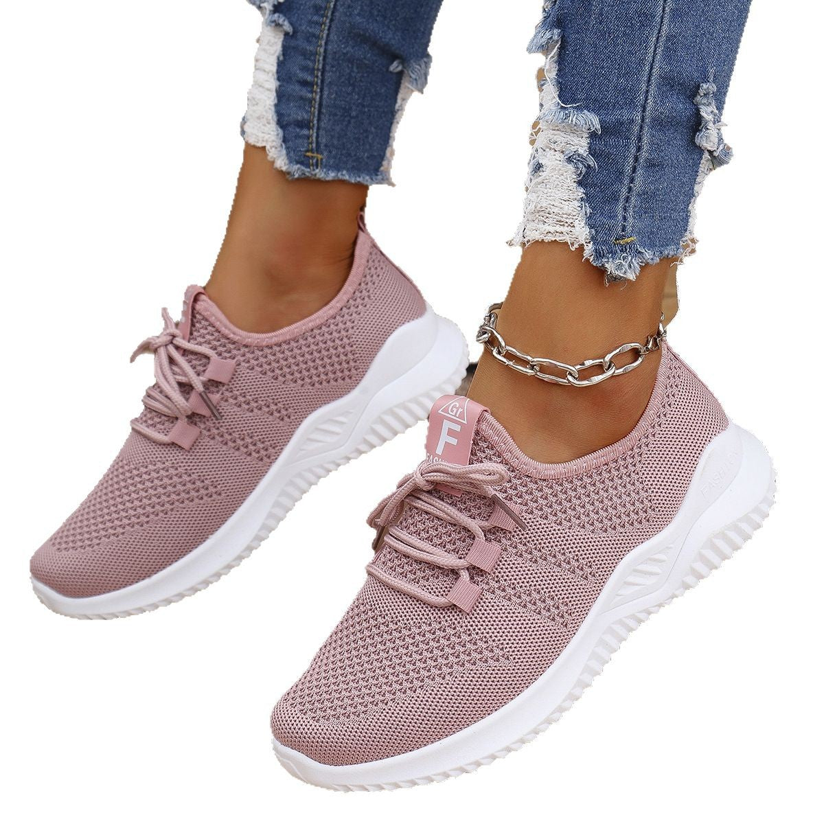 Damen atmungsaktive Sneaker in modischem Design R&B