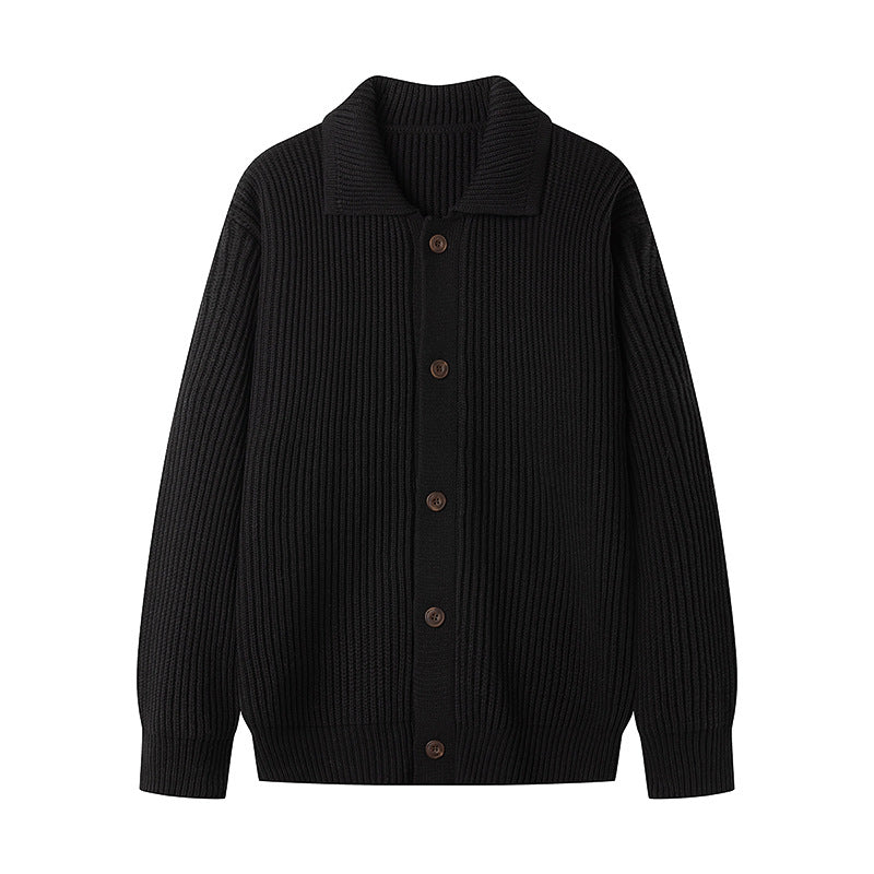 Herren Strickjacke mit sportlichem Design und modischem Schalkragen R&B