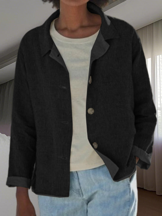 Damen Leichte Überwurfjacke mit strukturiertem Webmuster R&B