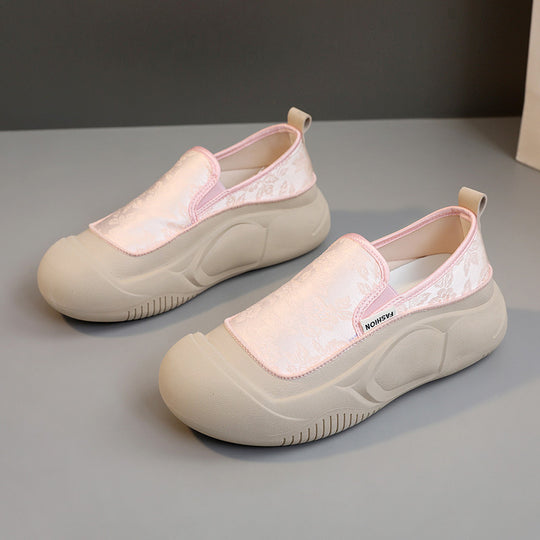 Damen Slip-On Sneakers mit floralem Design und rutschfester Sohle R&B