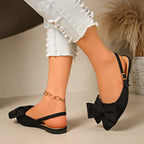 Damen Slingback-Pantoletten mit elegantem Schleifen-Design und praktischem Riemen R&B