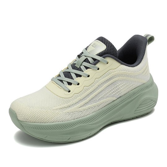 Damen nan atmungsaktive Lauftrainer mit dicker dämpfender Keilsohle und Komfort-Fußbett R&B