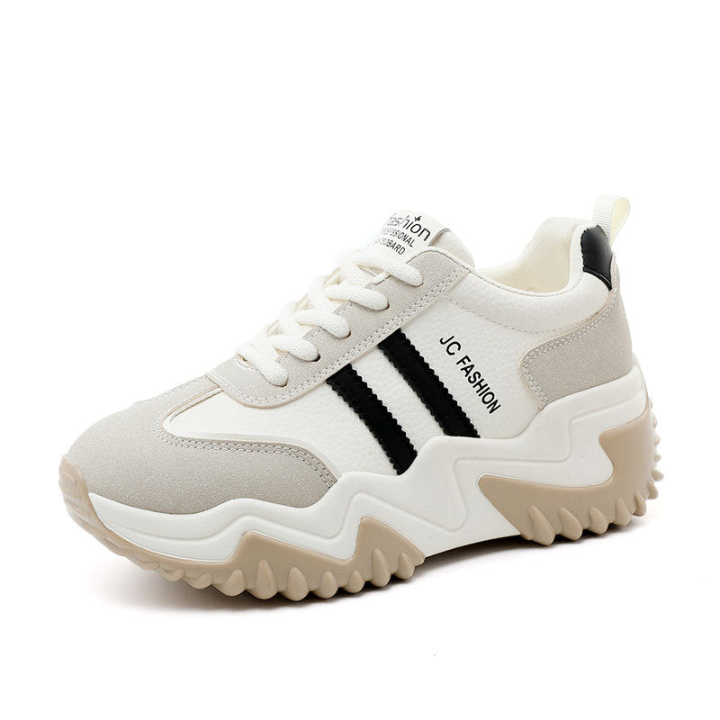 Damen Sportliche Chunky Sneakers mit rutschfester Sohle und atmungsaktiver Oberflächenstruktur R&B