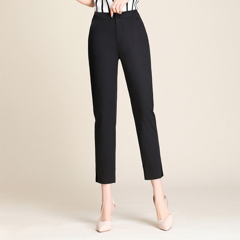 Damen Stoffhose schmal mit eleganten Bundfalten