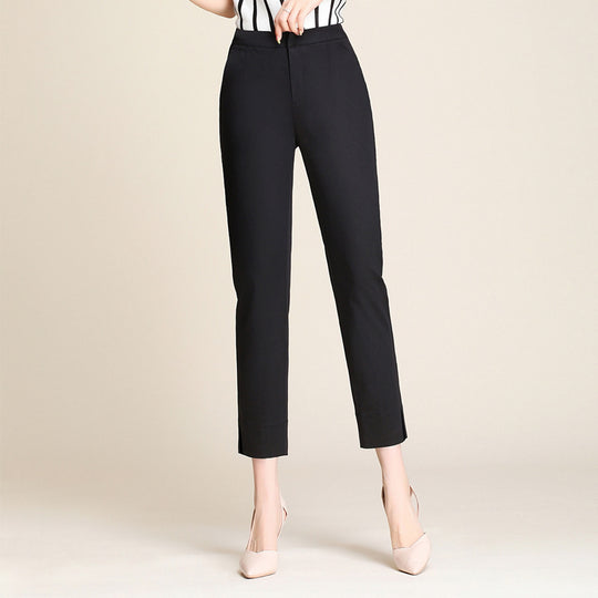 Damen Stoffhose schmal mit eleganten Bundfalten