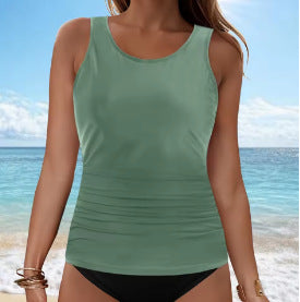 Damen Tankini-Oberteil mit Raffung R&B