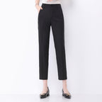 Damen elegante Stoffhose mit schmalem Schnitt