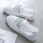 Damen lässige Sneaker mit buntem Blumenmotiv